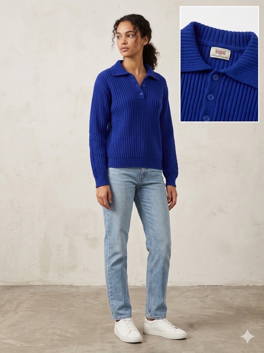 Pull bleu electrique