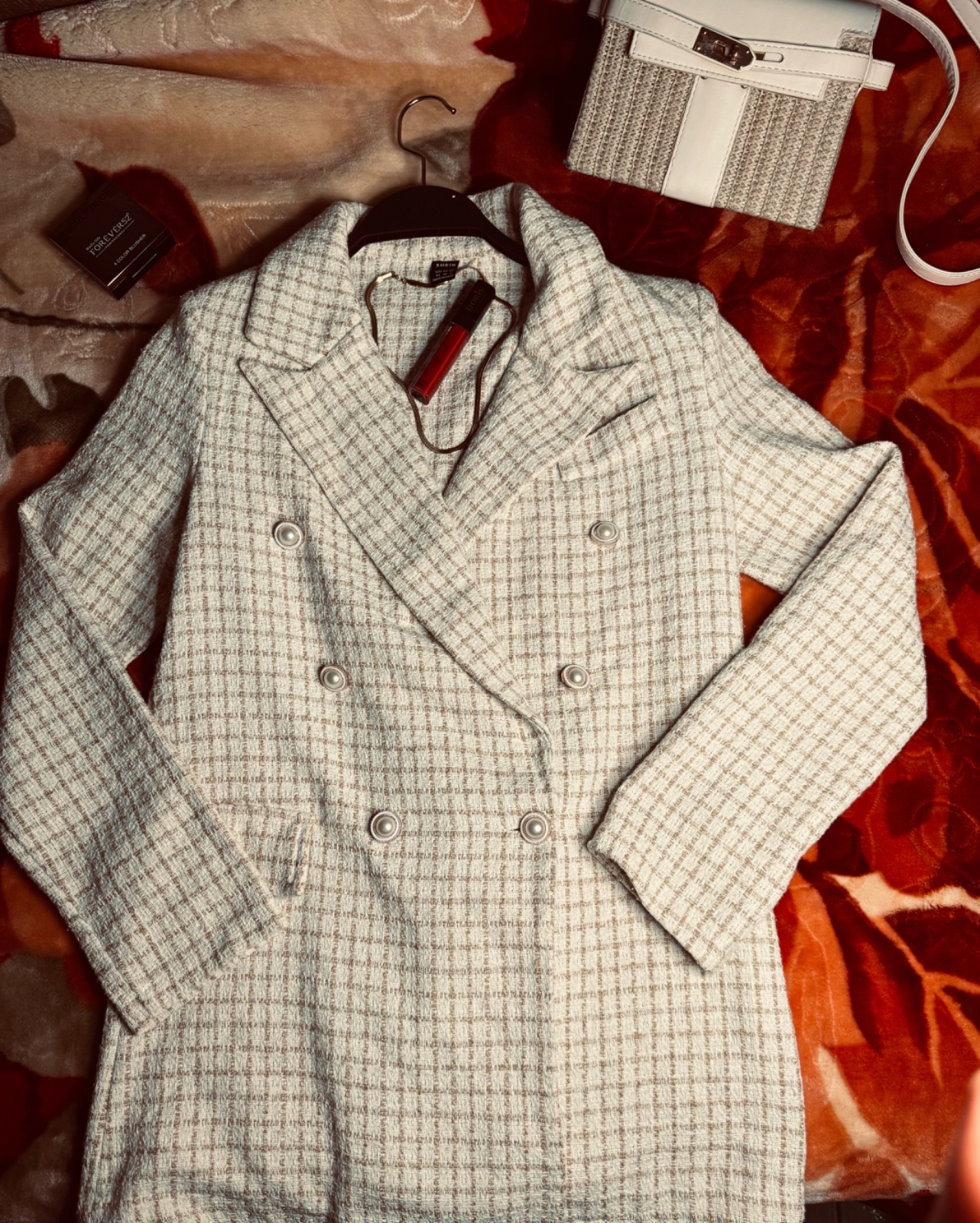 Double-breasted tweed blazer ✨