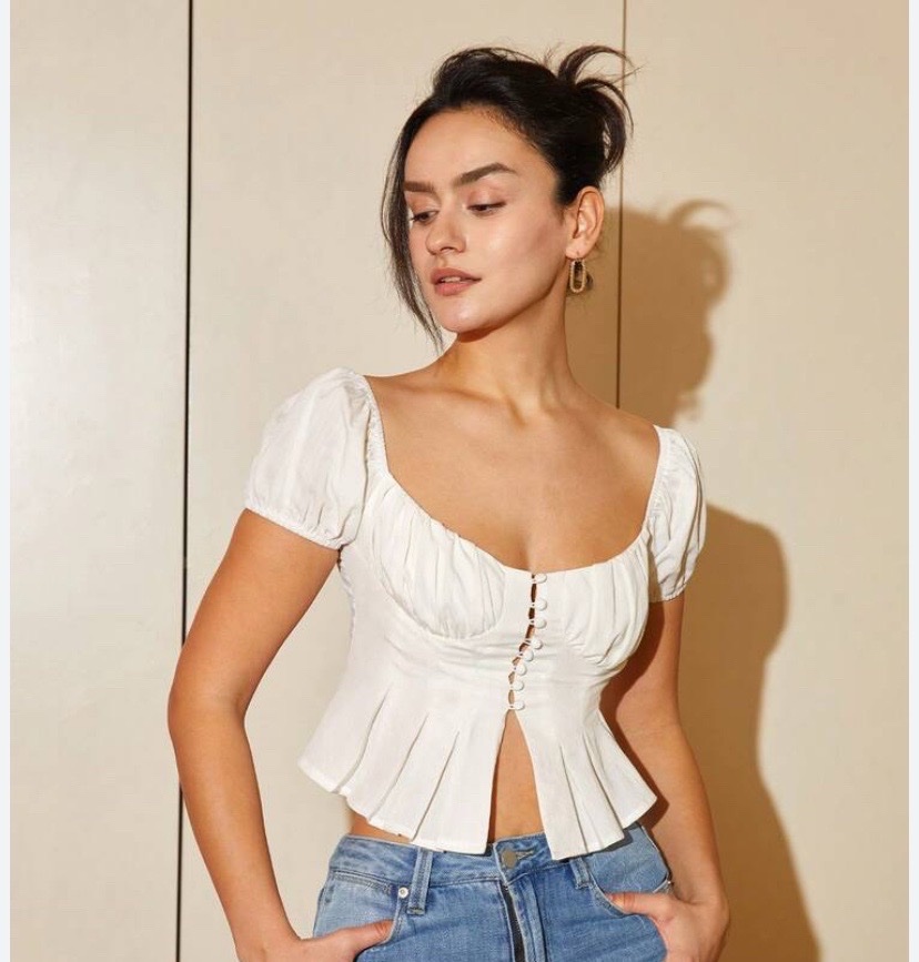Crop top blanc