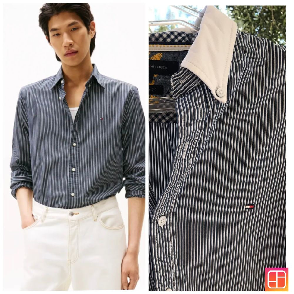 Chemise tommy hilfiger à rayures  pour homme tte neuve 