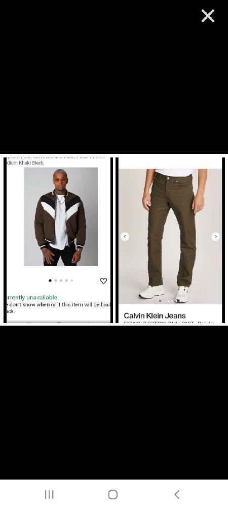 Jean kaki CALVIN KLEIN JEANS et veste PARIS×PROJECT au lieu de 233dnt