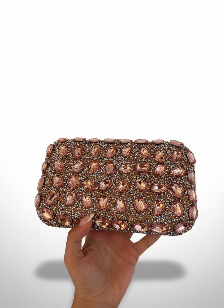 Sac soirée rose gold