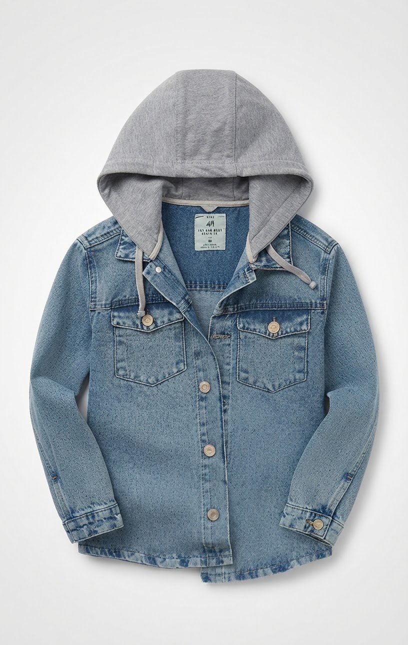 Veste Jean avec capuche pour en fanys