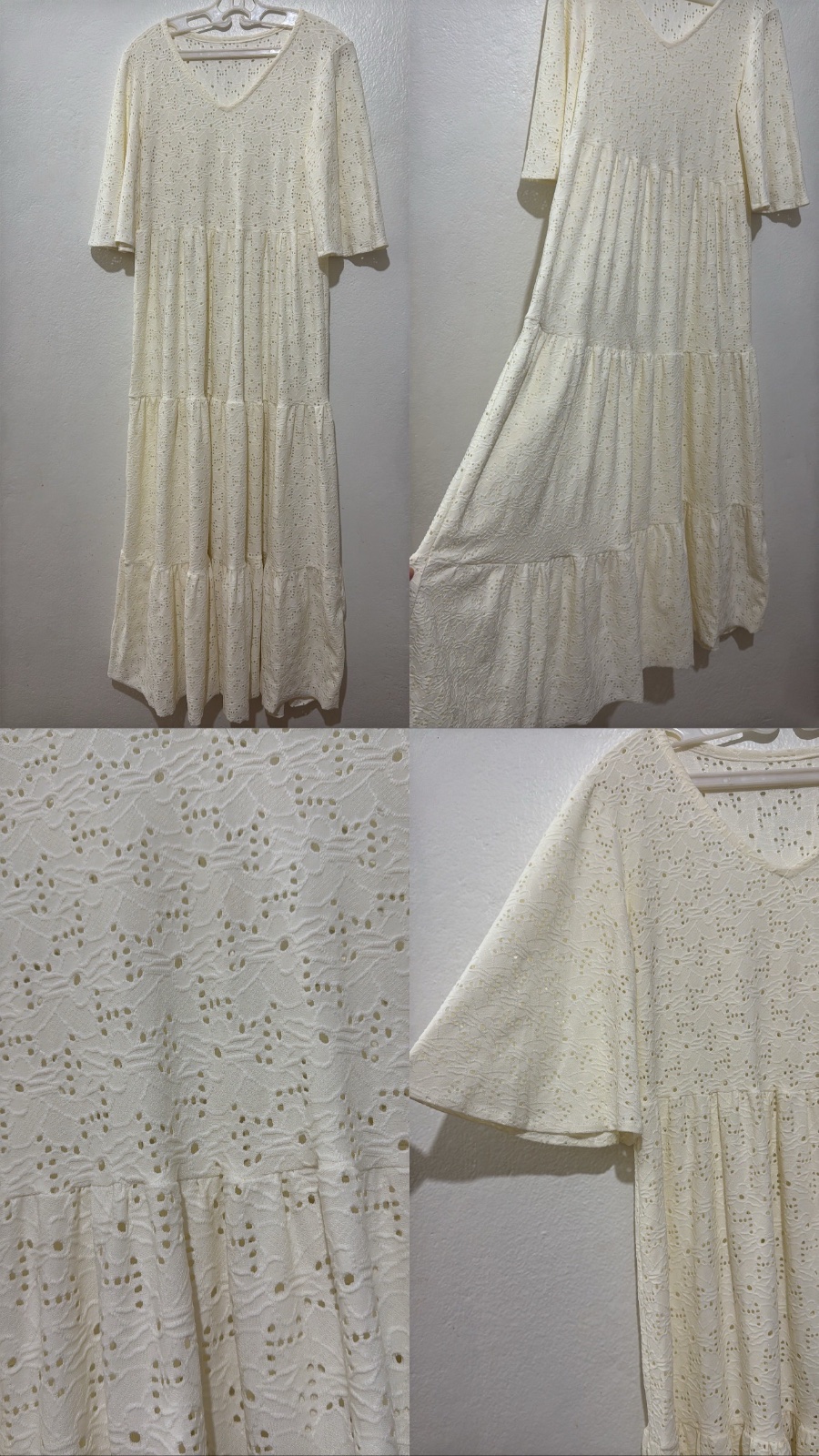 Robe blanc casé