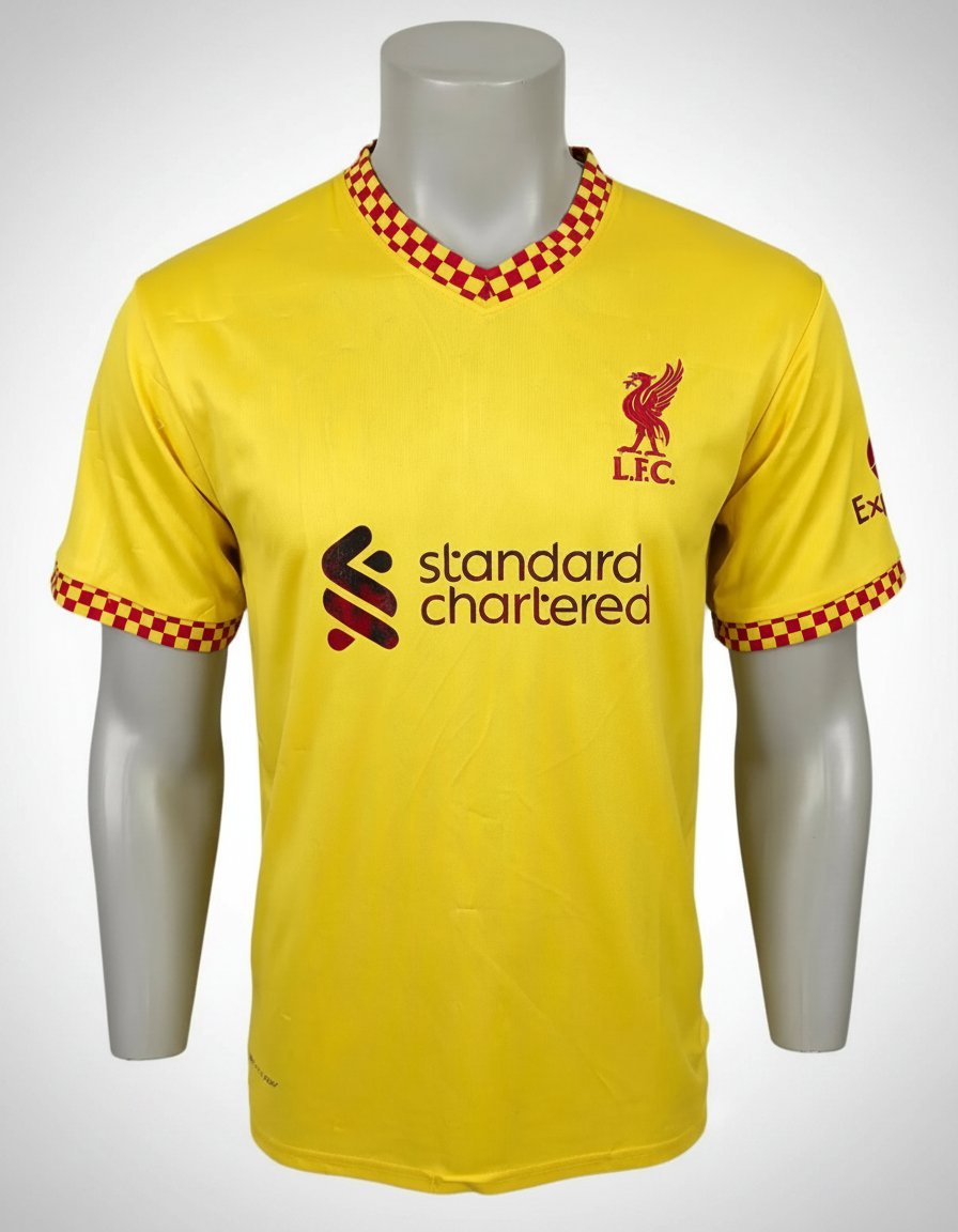 MAILLOT LIVERPOOL JAUNE (ENTRE TAILLE L ET XL 