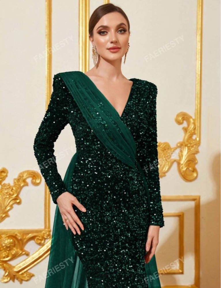 Robe soirée vert 