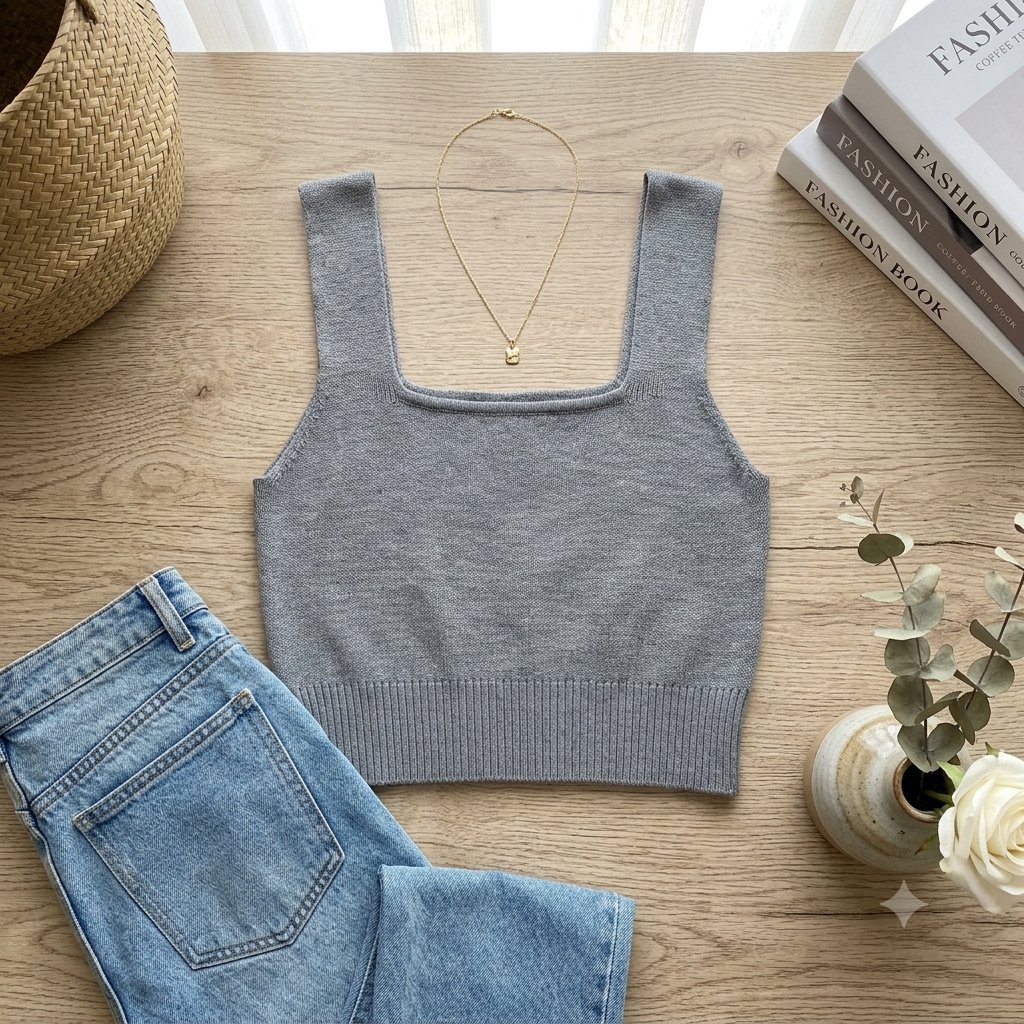 Top crop gris