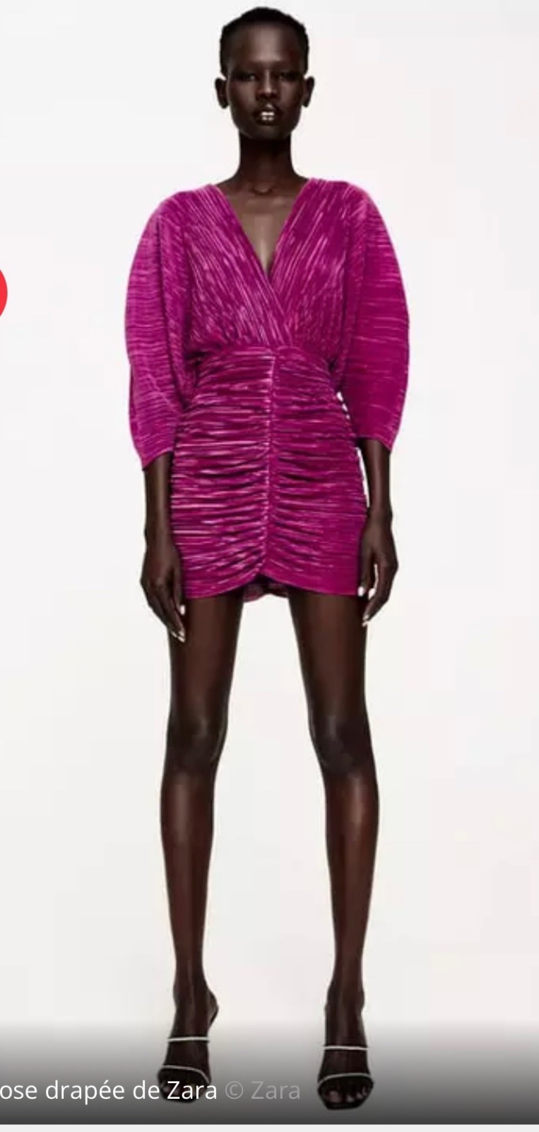 Robe zara rose indien 