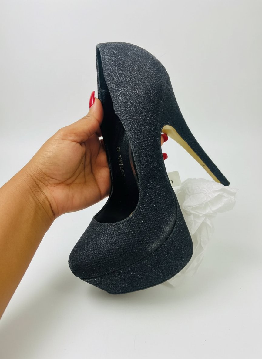 Escarpin noir à paillette