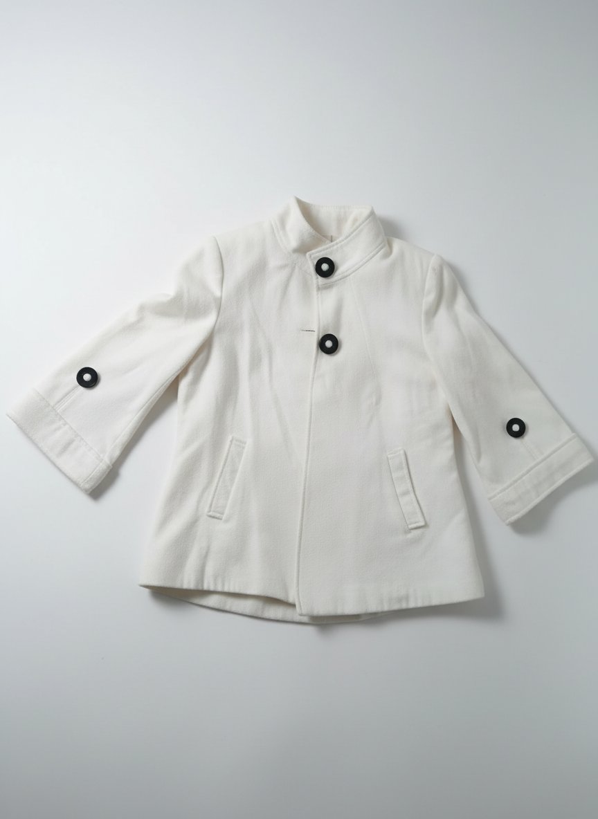 Manteau court blanc cassé 