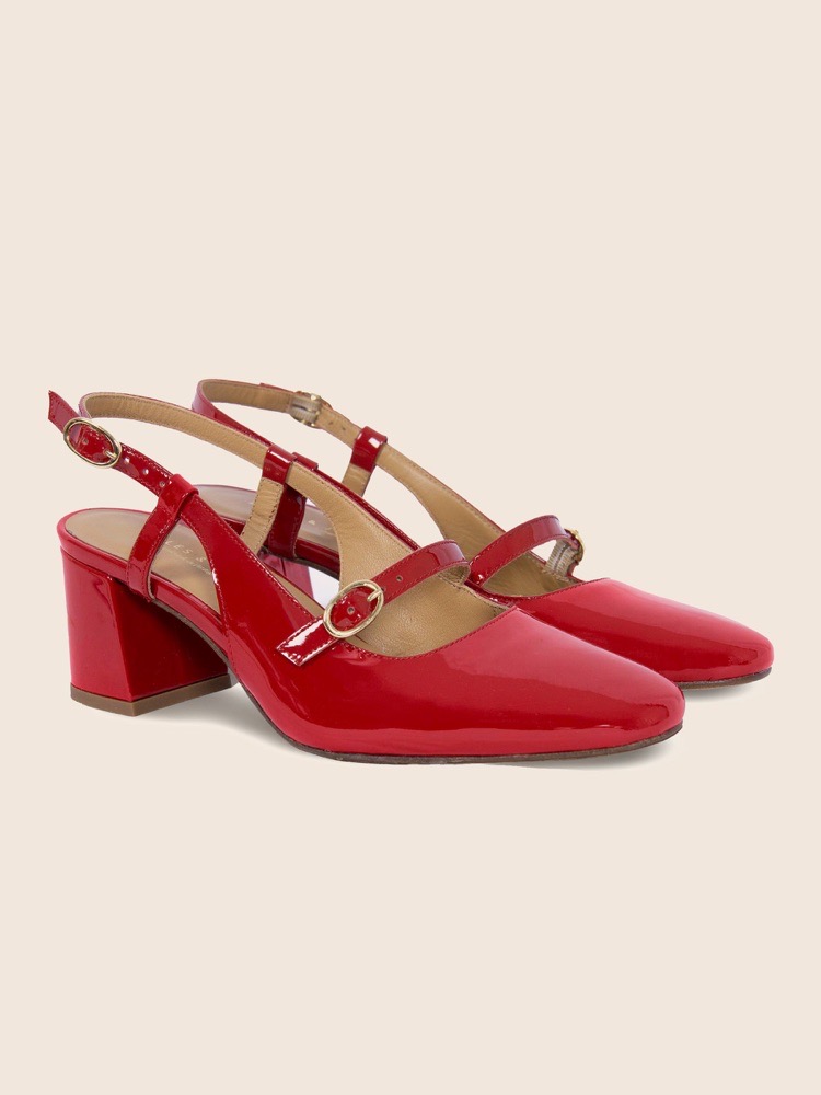 Escarpins vernis rouge