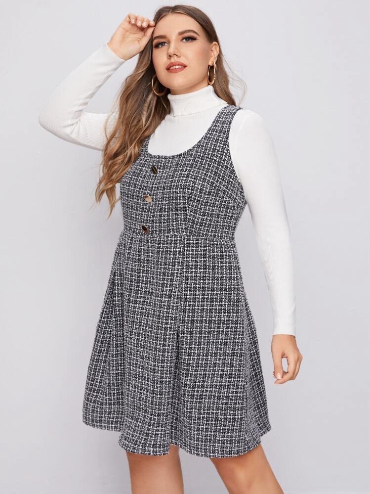Robe en tweed shein