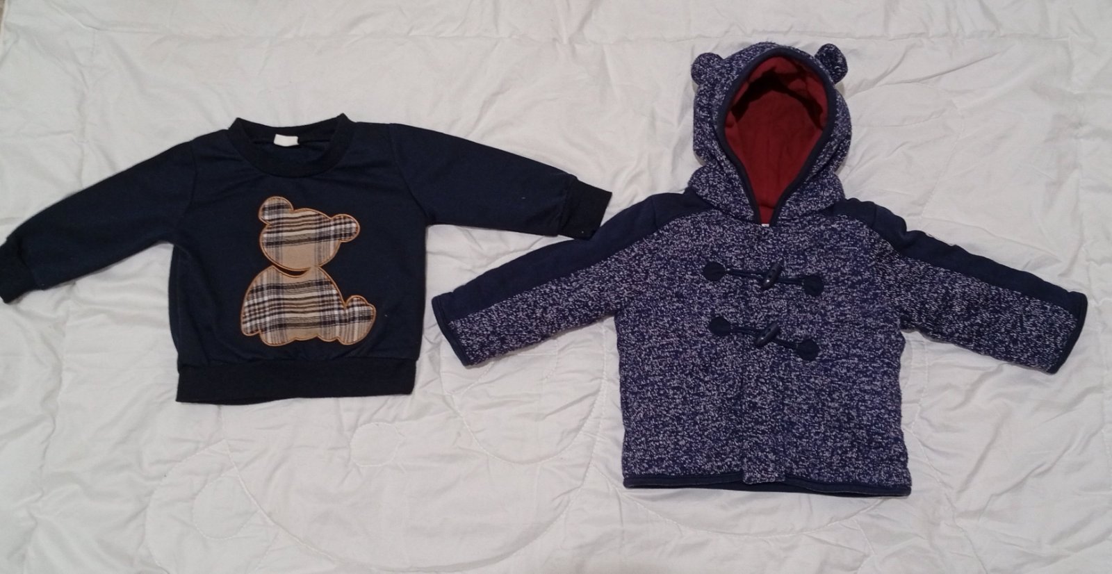 Manteau+ pull garçon 6-9 mois
