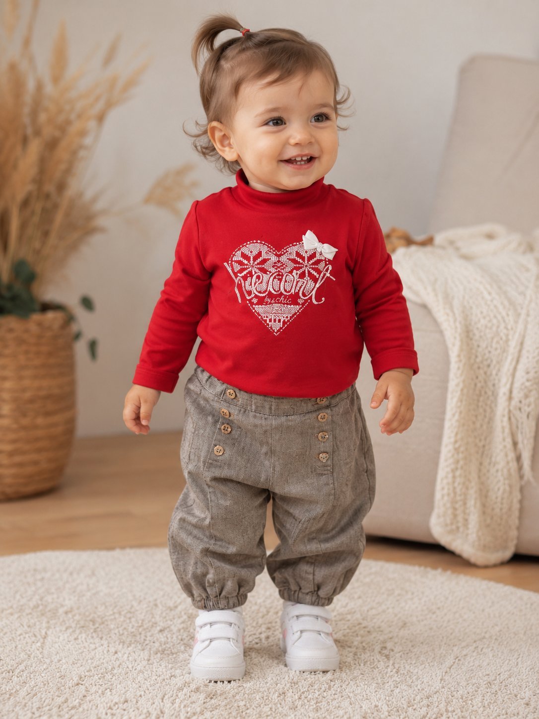 Pull + pantalon fille 6 mois