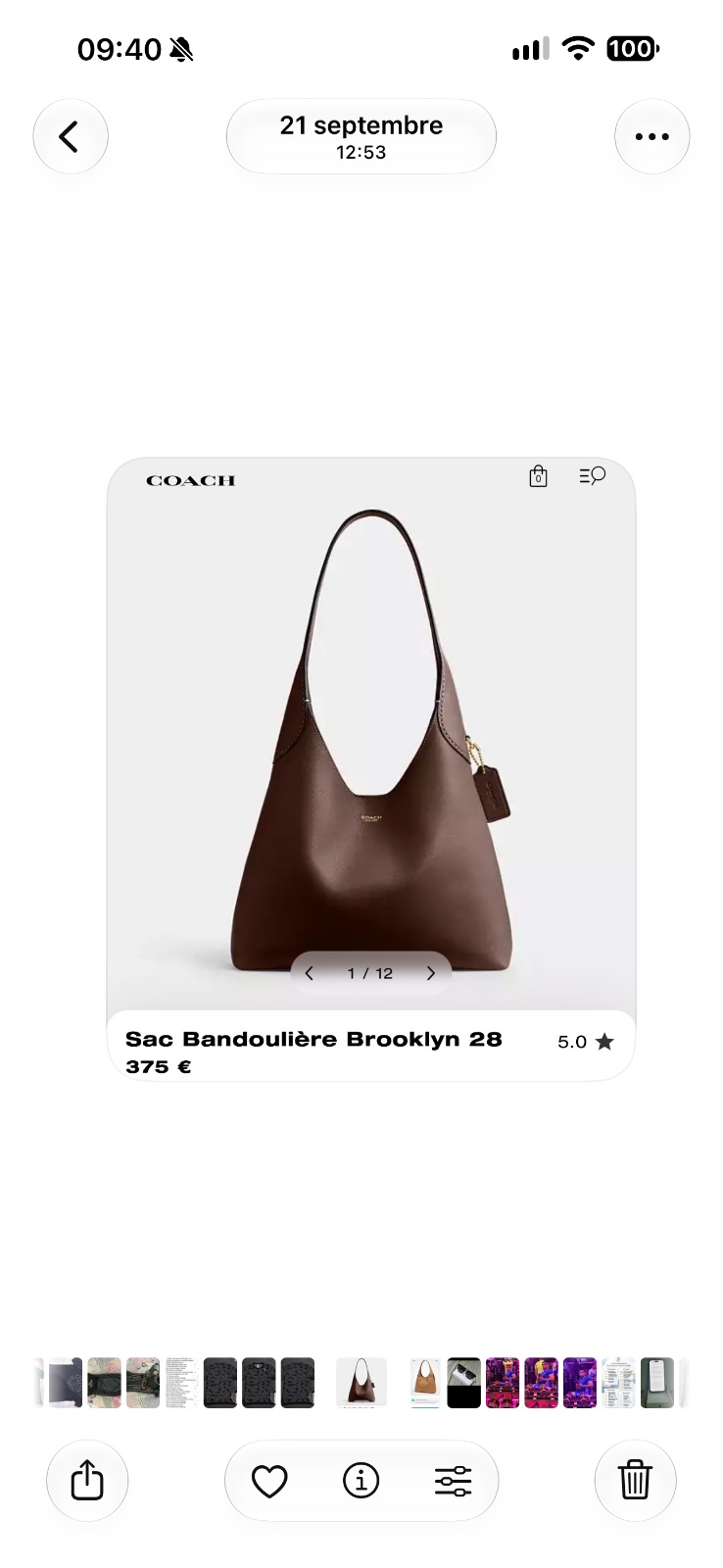 Sac à Bandoulière COACH Authentique