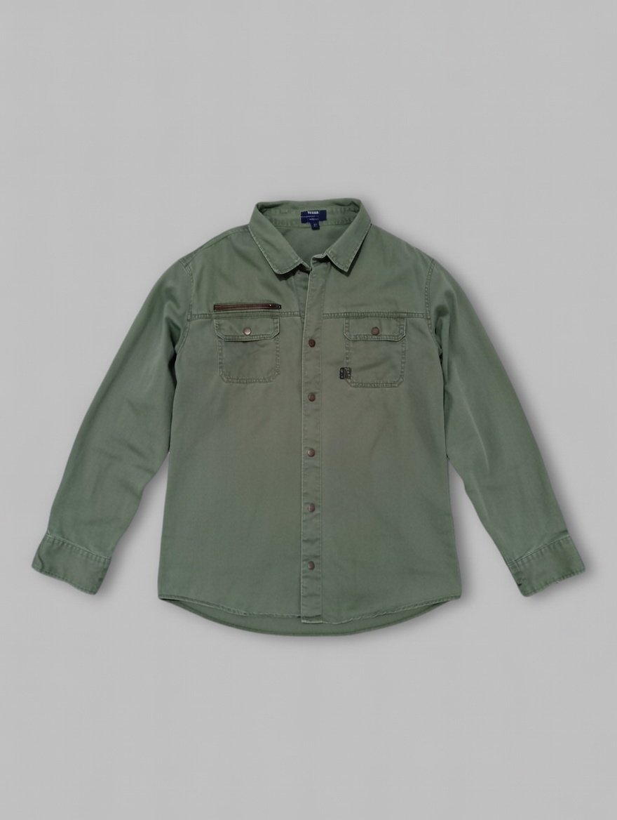 Chemise homme couleur vert olive