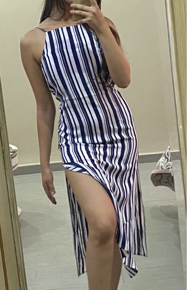 Robe longue double fentes