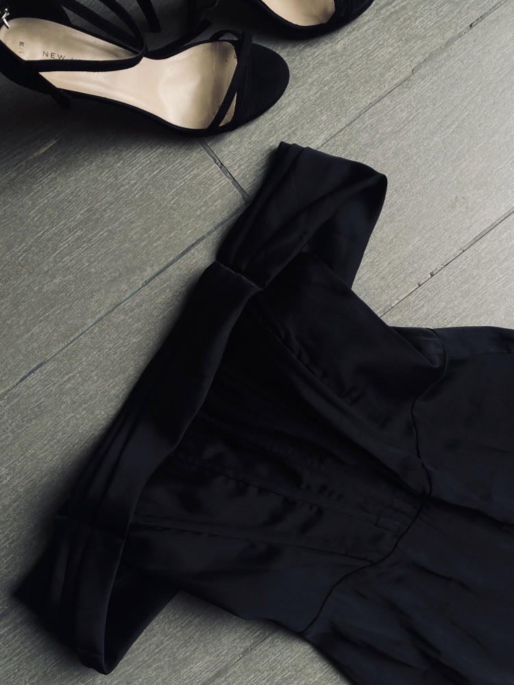 Black corset dress