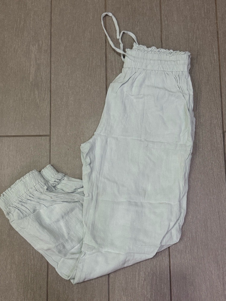 Pantalon en lin bleu ciel
