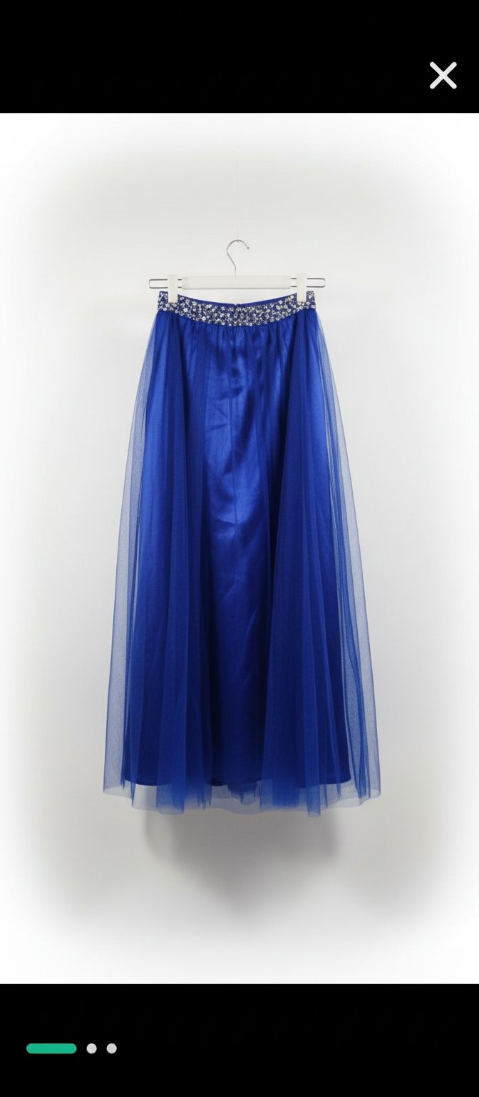 Jupe Bleu Roi taille 36 jdid much malbous