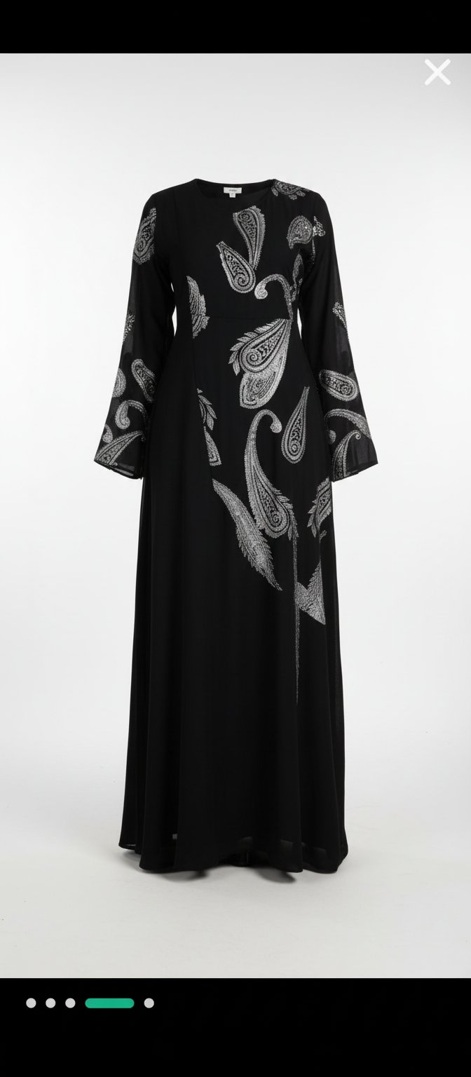 Robe noir soirée m3aha broche mte3ha