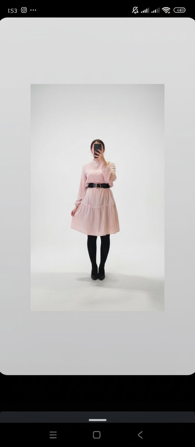 Robe rose poudré coton 