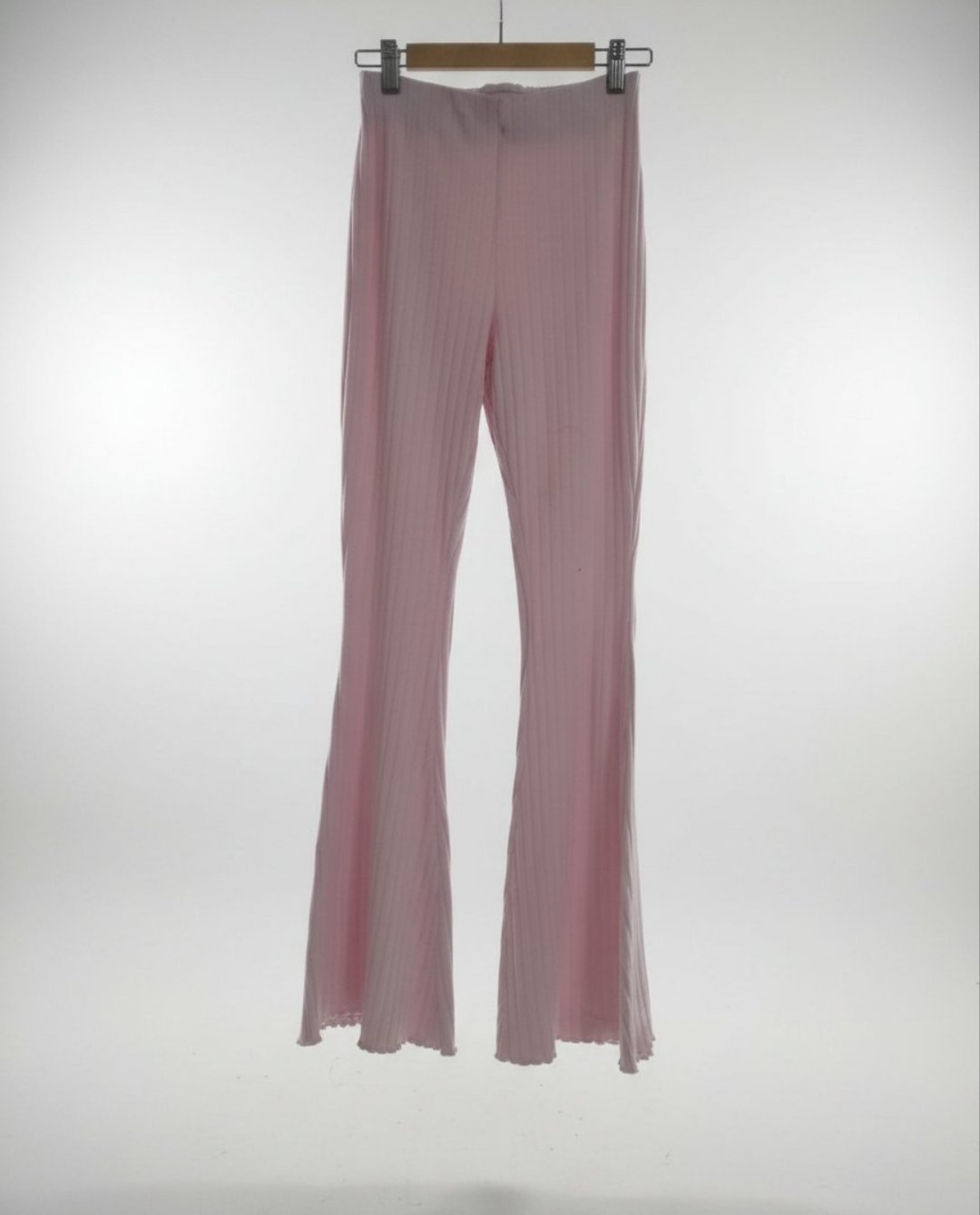 Pantalon patte d'éléphan rose bébé coton taille s