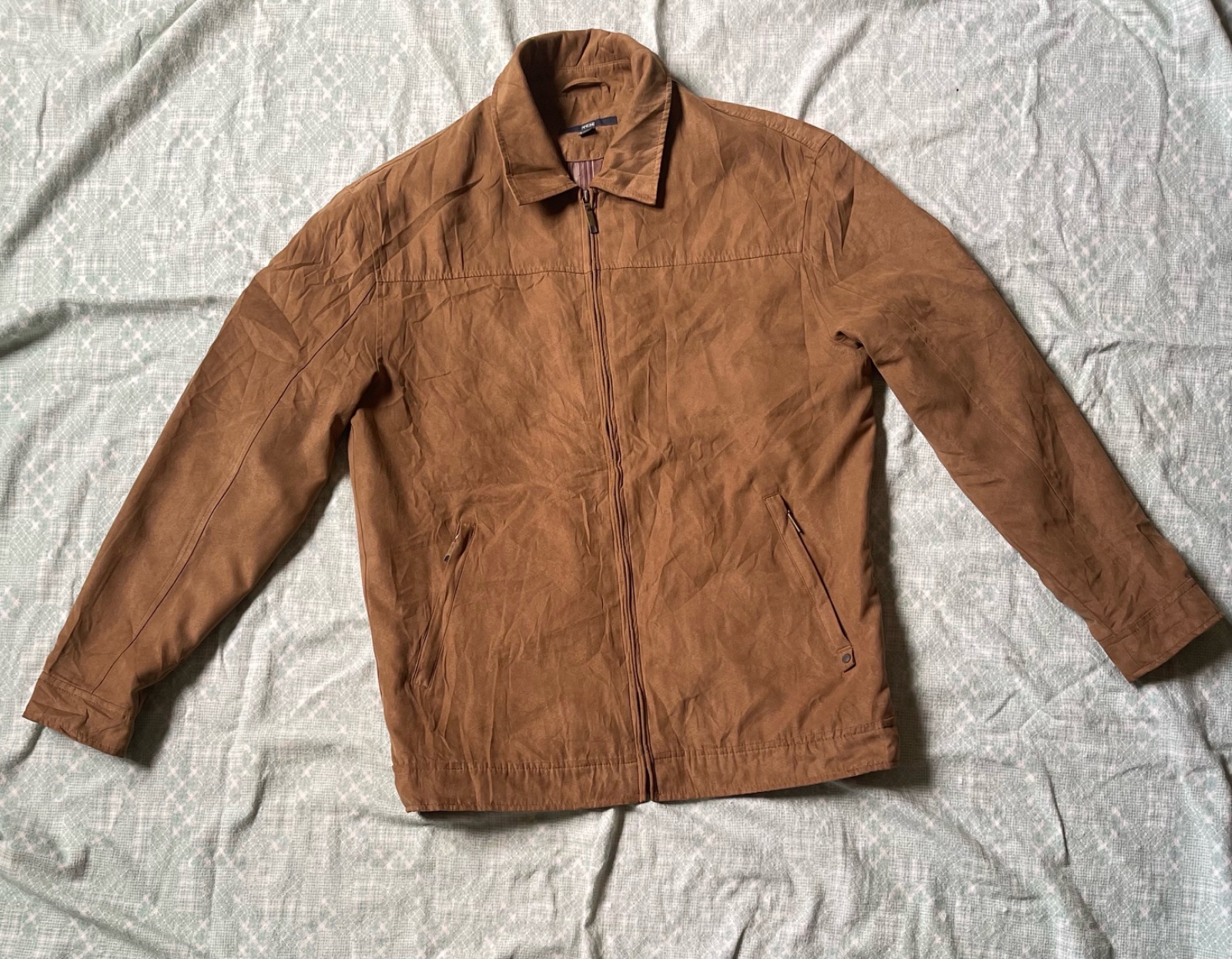 Veste zippée légère marron taille L tlbs zeda M
