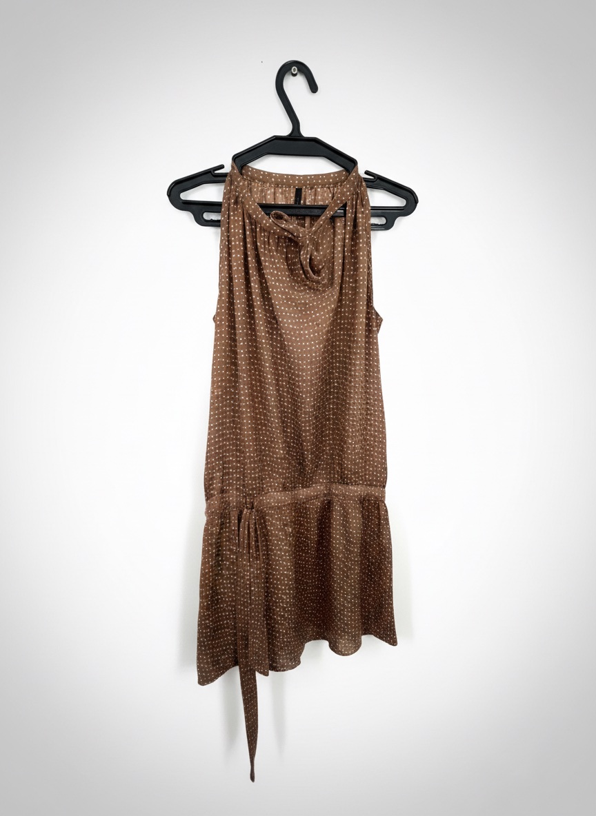 Robe courte fluide Benetton petits pois taille S