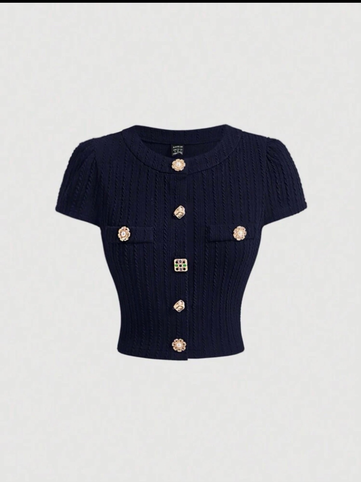 T-shirt femme bleu marine taille S M 