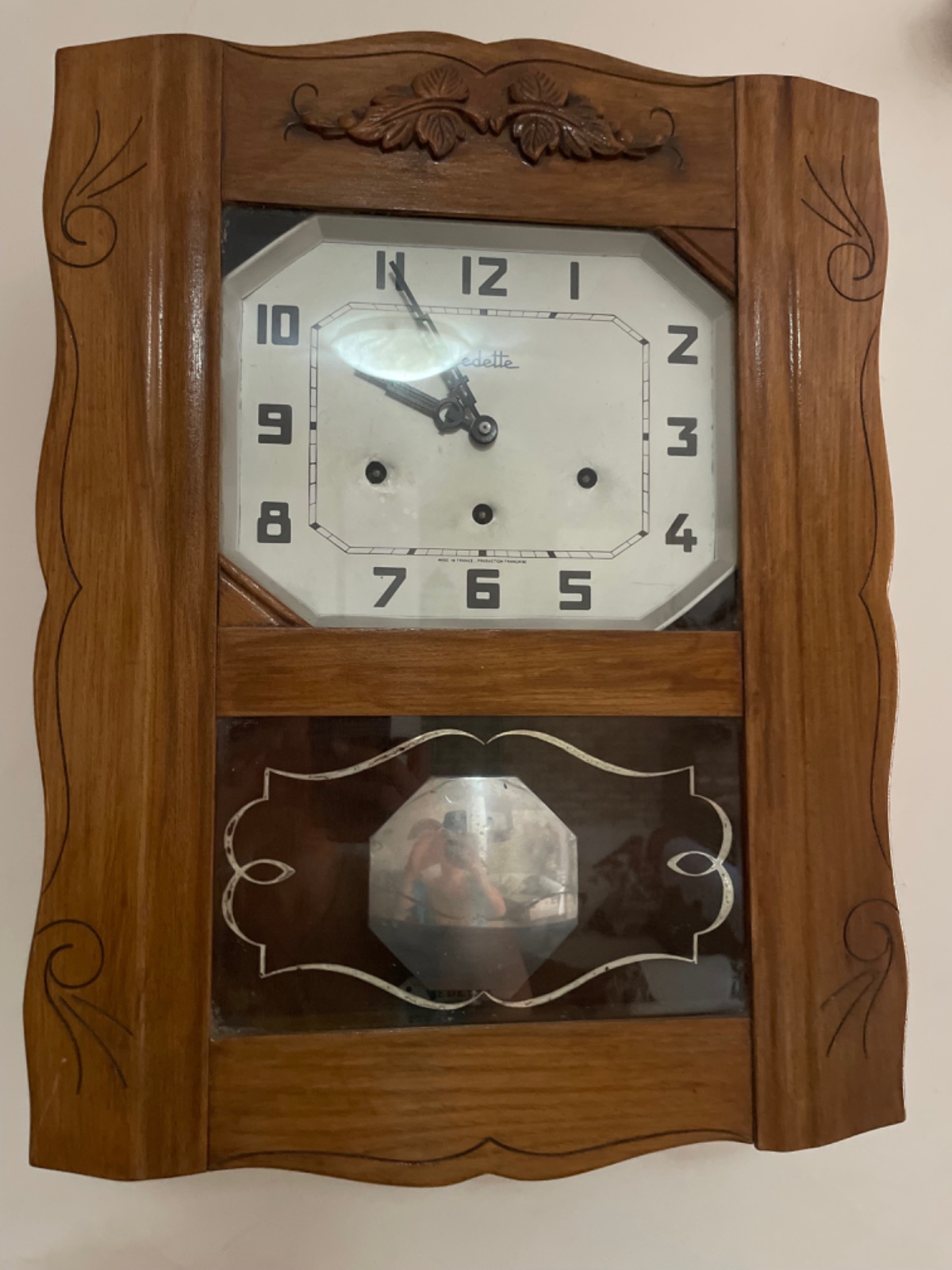 Antique french Vedette Westminsterchimr wall clock 