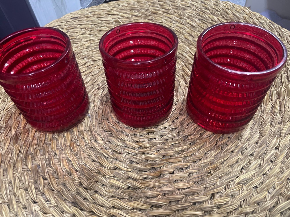 3 porte bougie rouge 😍💯