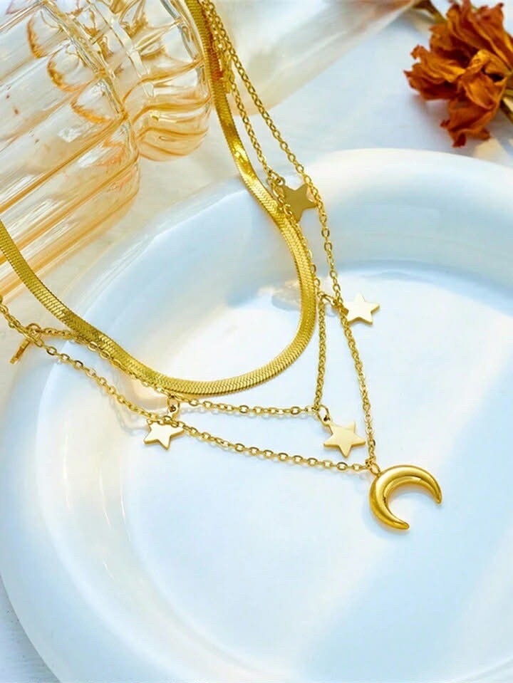 Collier inoxydable 3 étages ✨