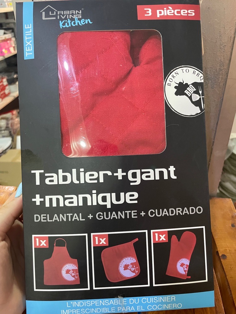 Tablier + gant + manique  👩‍🍳