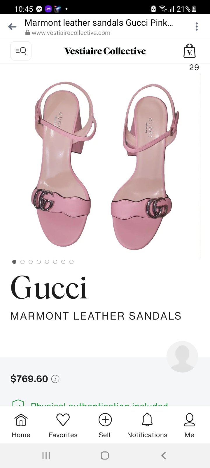 Sandales gucci authentiques