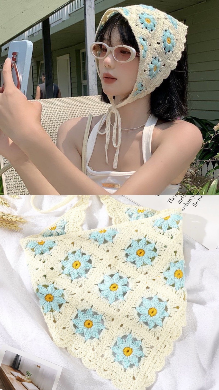 Foulard en crochet 