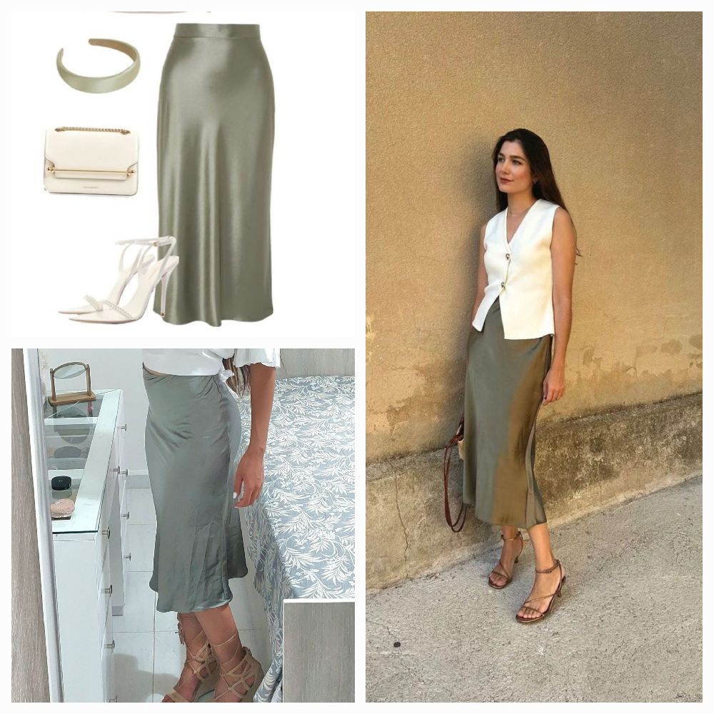 Jupe satinée h&m