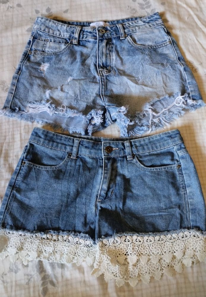 Lot de 2 shorts en jean femme - taille 36 