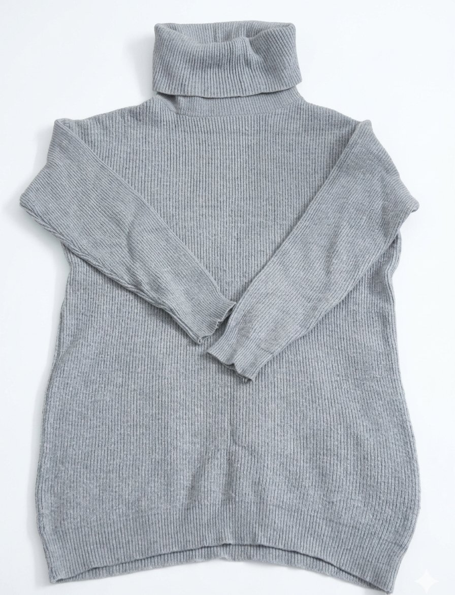 Pull long gris