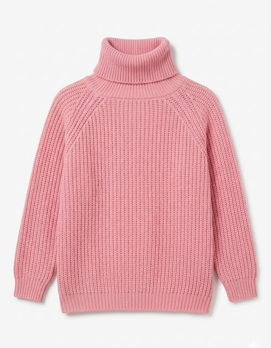 Pull laine rose avec brillance 