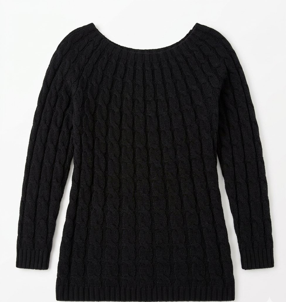 Pull noire laine