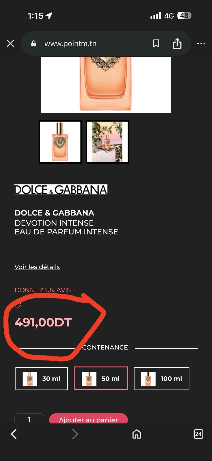 Dolce and gabana devotion intense 