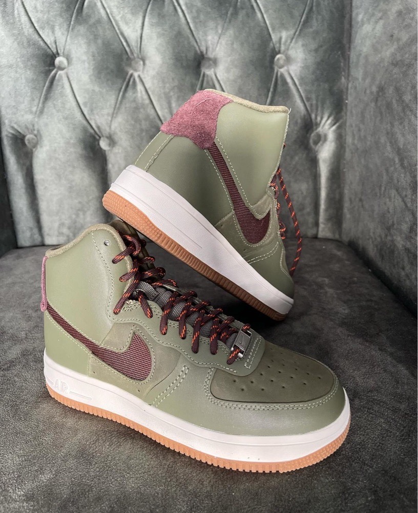 Air Force 1 High Sculpt 'Olive Burgundy'