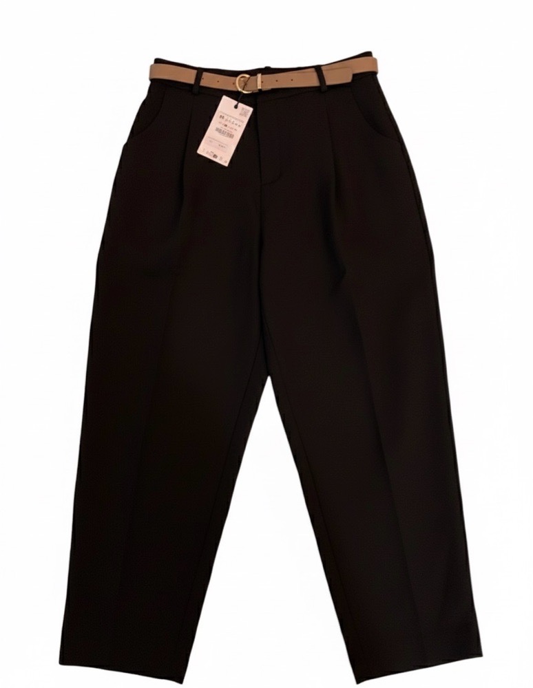 Zara Pantalon Noir avec ceinture  – Taille M/L
