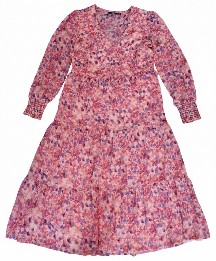 Robe longue fleurie rose 🌸