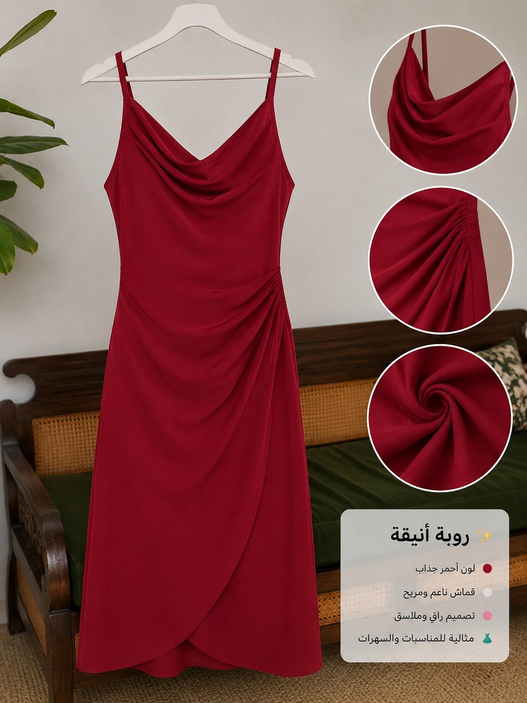 A beautiful red dress