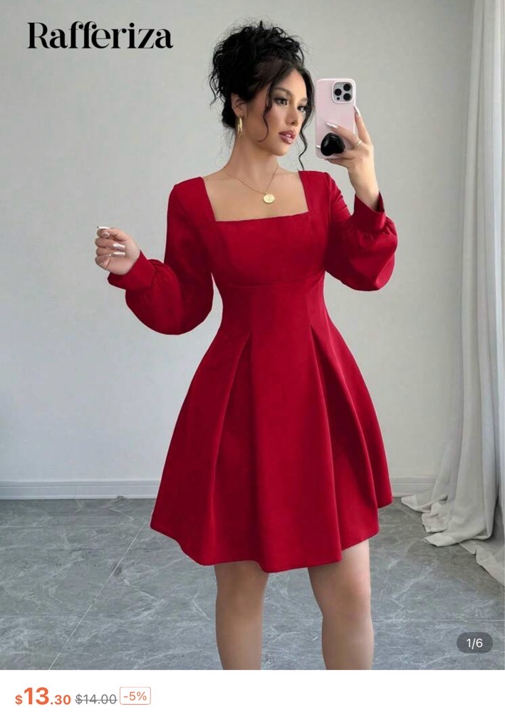 Robe rouge shein jamais porté