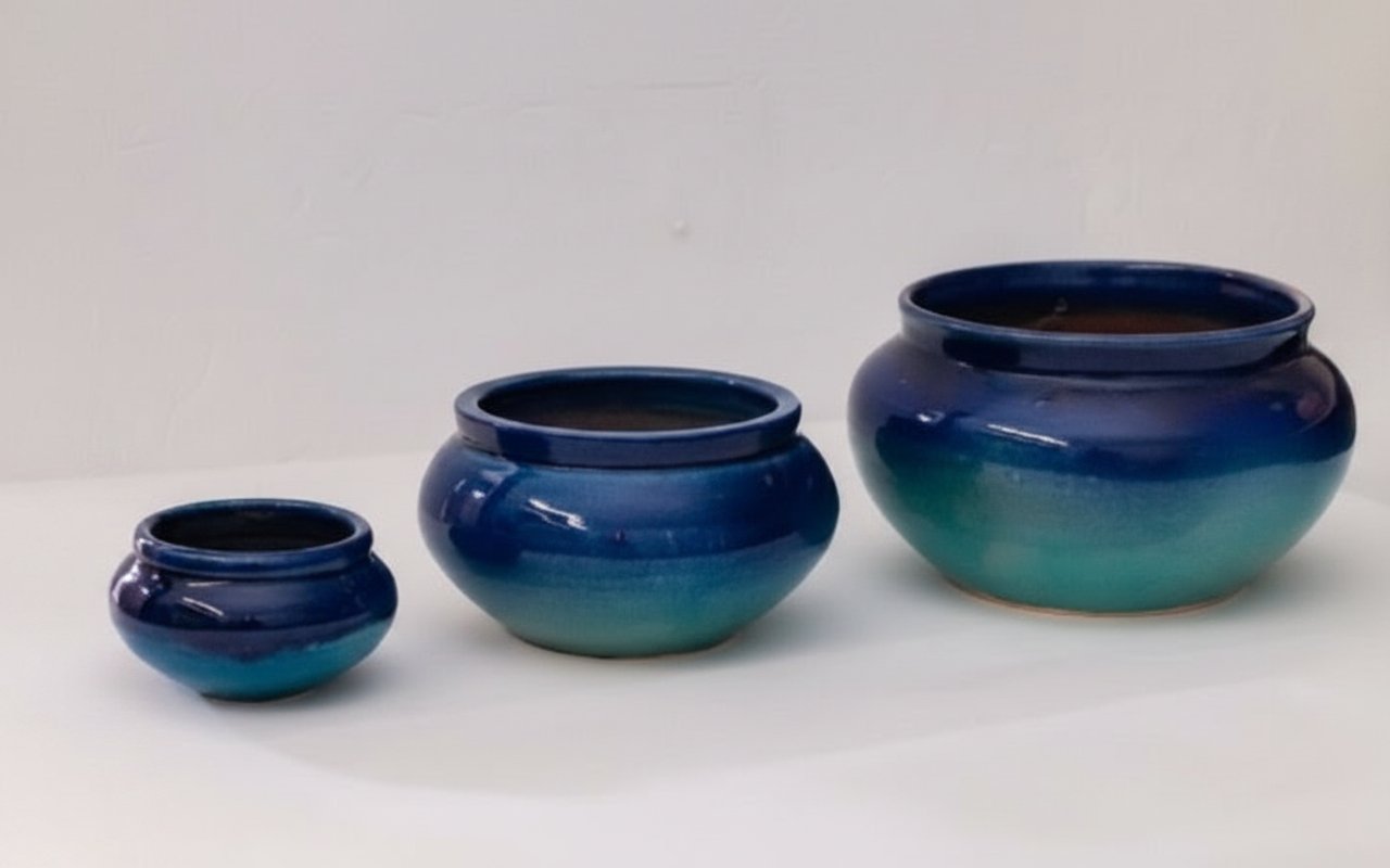 Série de 3 pots pour décoration intérieure et extérieure 