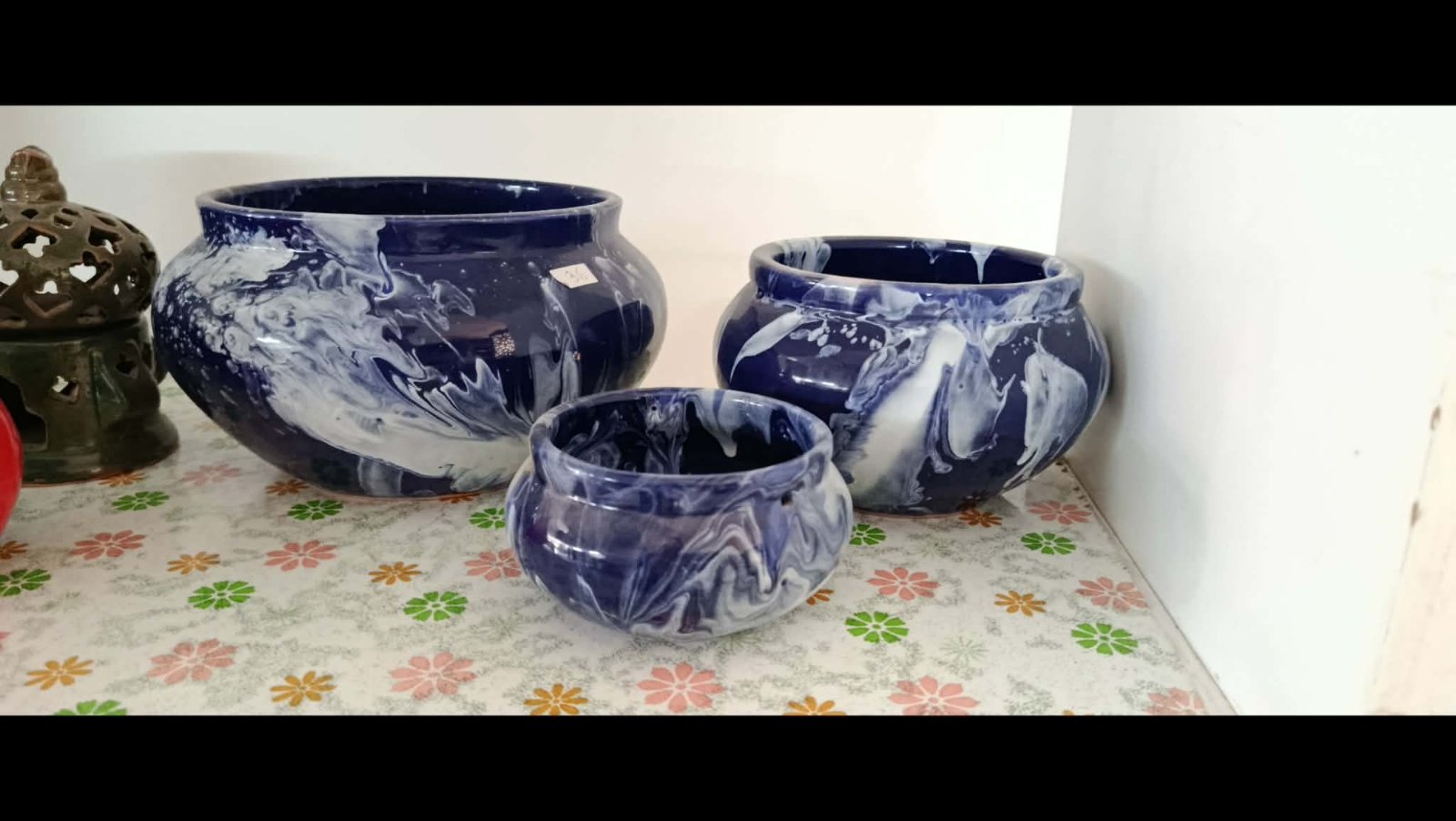 Série de 3 pots pour décoration intérieure et extérieure 