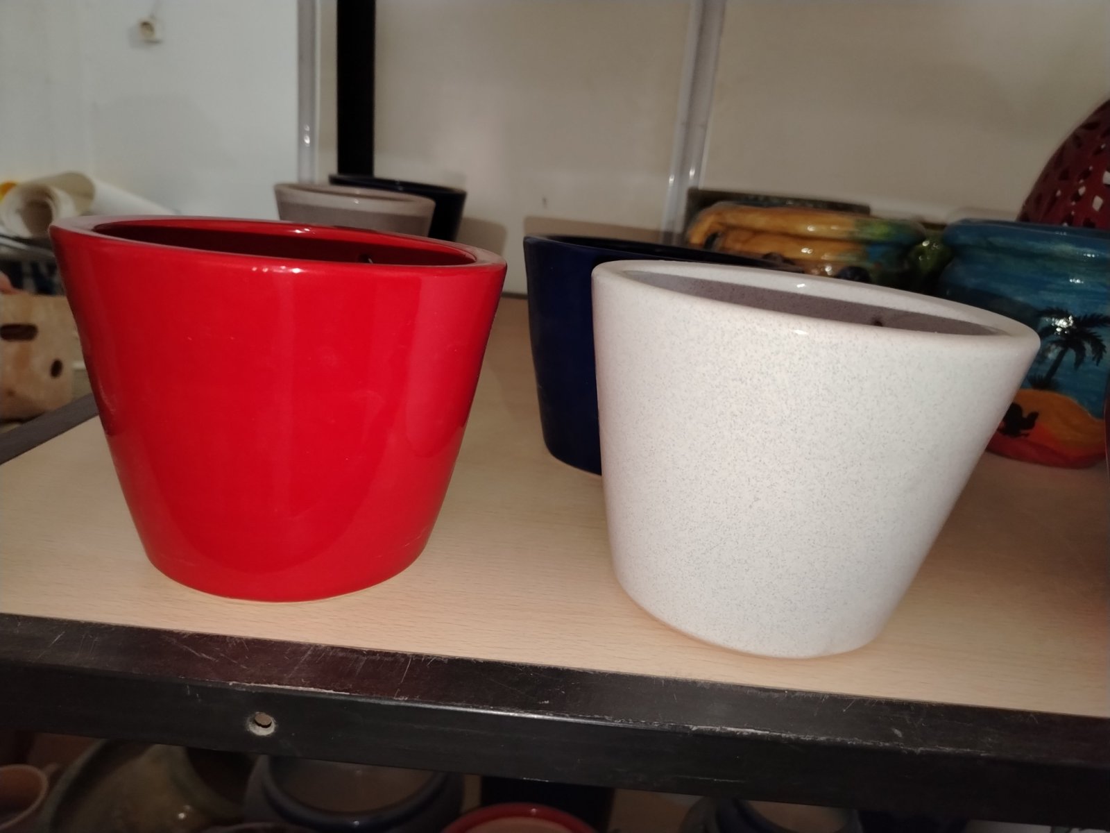 3 pots céramique pour décoration d'intérieur et d'extérieur 